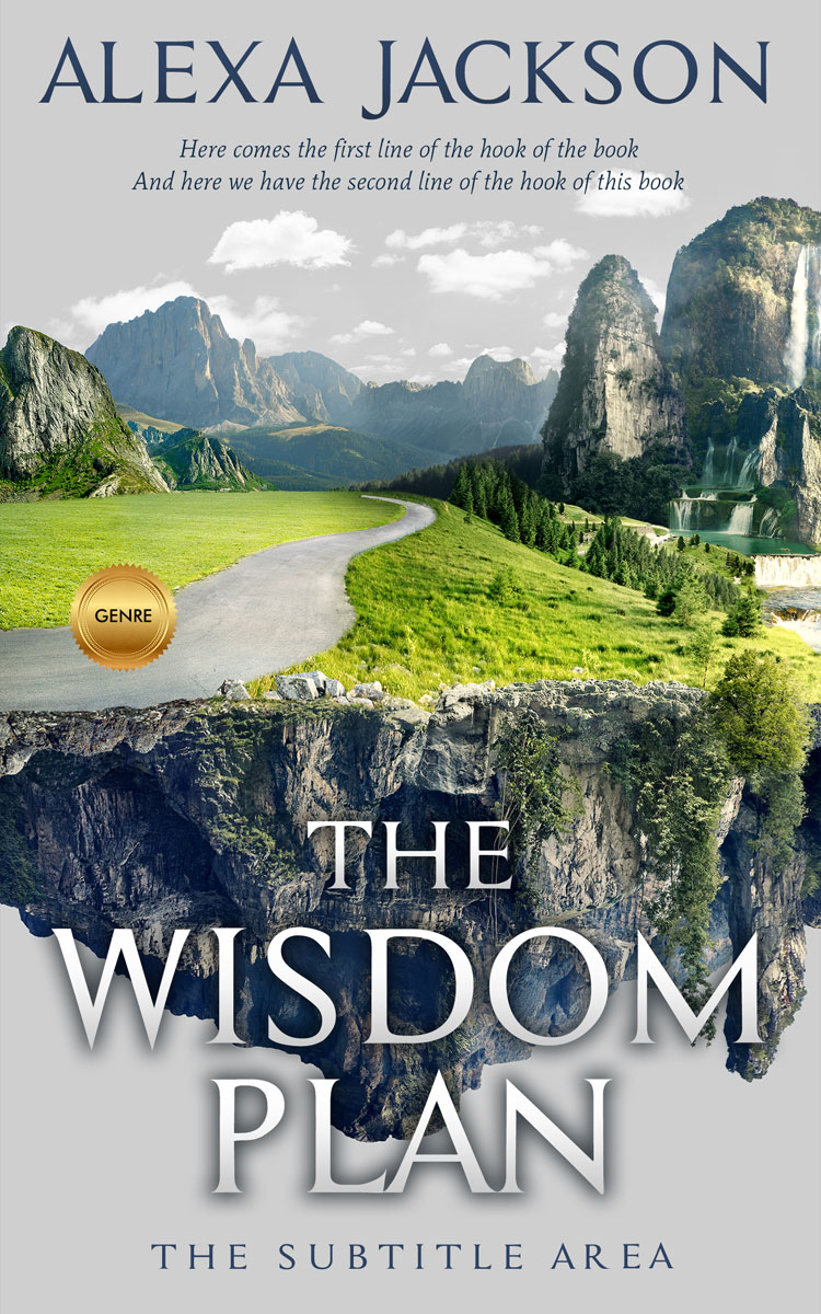 2D view of Premade Surreal Book Cover - Gray Nickel