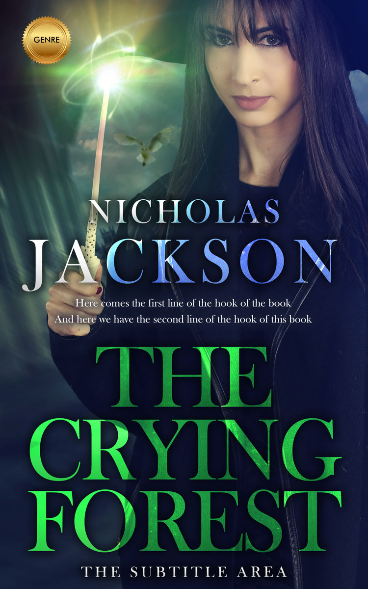 2D view of Premade Fantasy Book Cover - Mirage