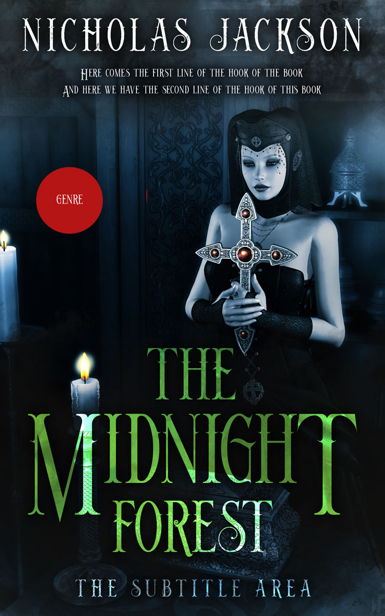 2D view of Premade Fantasy Book Cover - Bunker