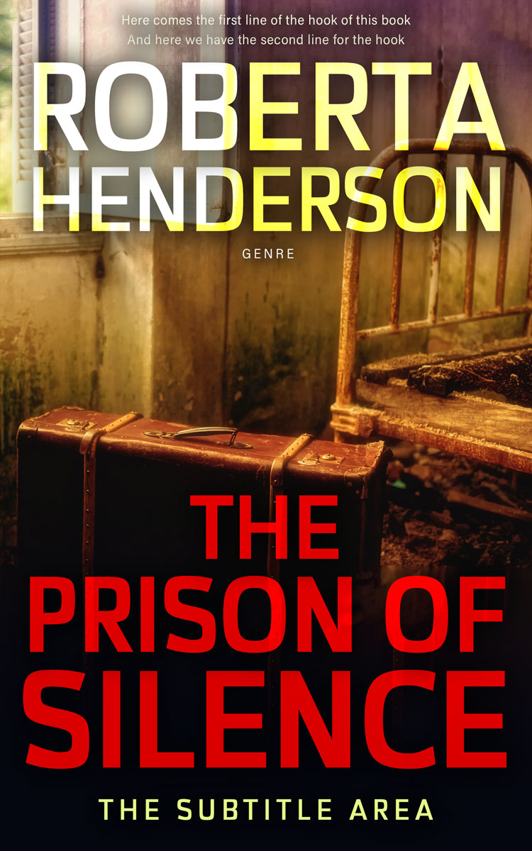 2D view of Red Damask #9304 - Premade Mystery & Thriller & Suspense Book Cover