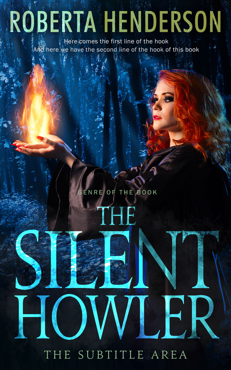 2D view of Premade Fantasy Book Cover - Ebony