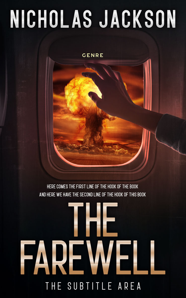 2D view of Premade Apocalyptica Book Cover - Cocoa Brown