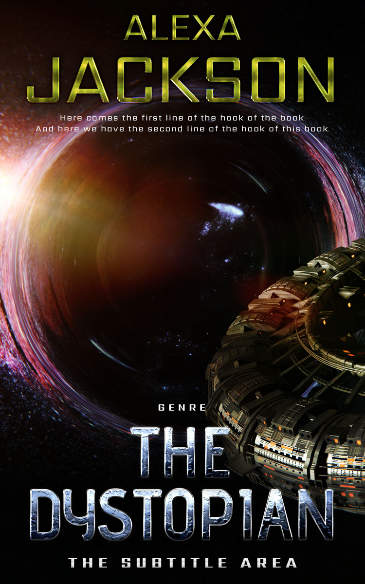 2D view of Premade Science Fiction Book Cover - Indian Khaki