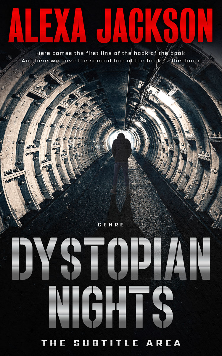 2D view of Premade Apocalyptica Book Cover - Oriental Pink