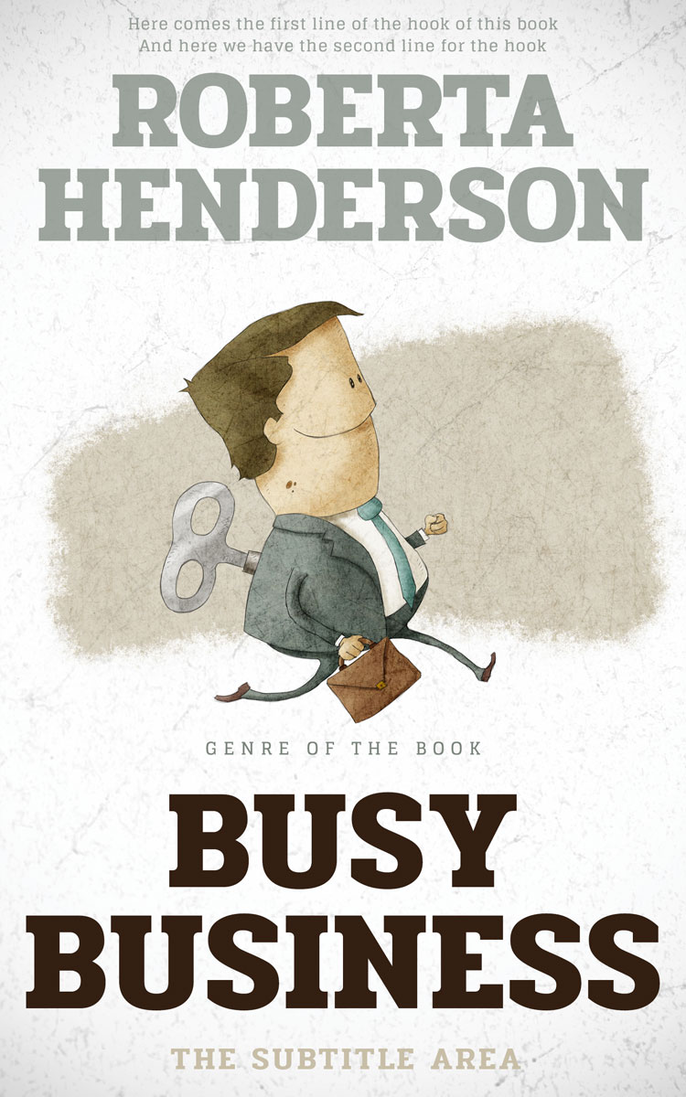 2D view of Premade Business Book Cover - Cararra