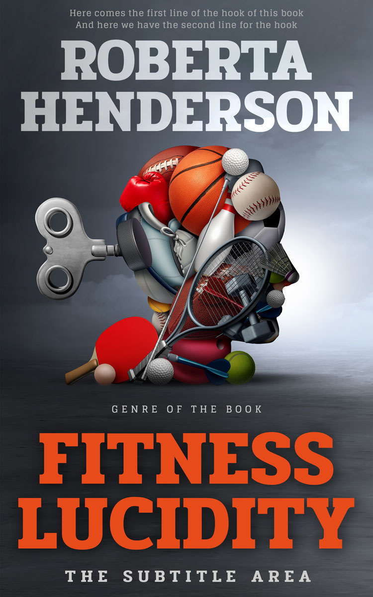 2D view of Premade Sports & Fitness Book Cover - Tuna