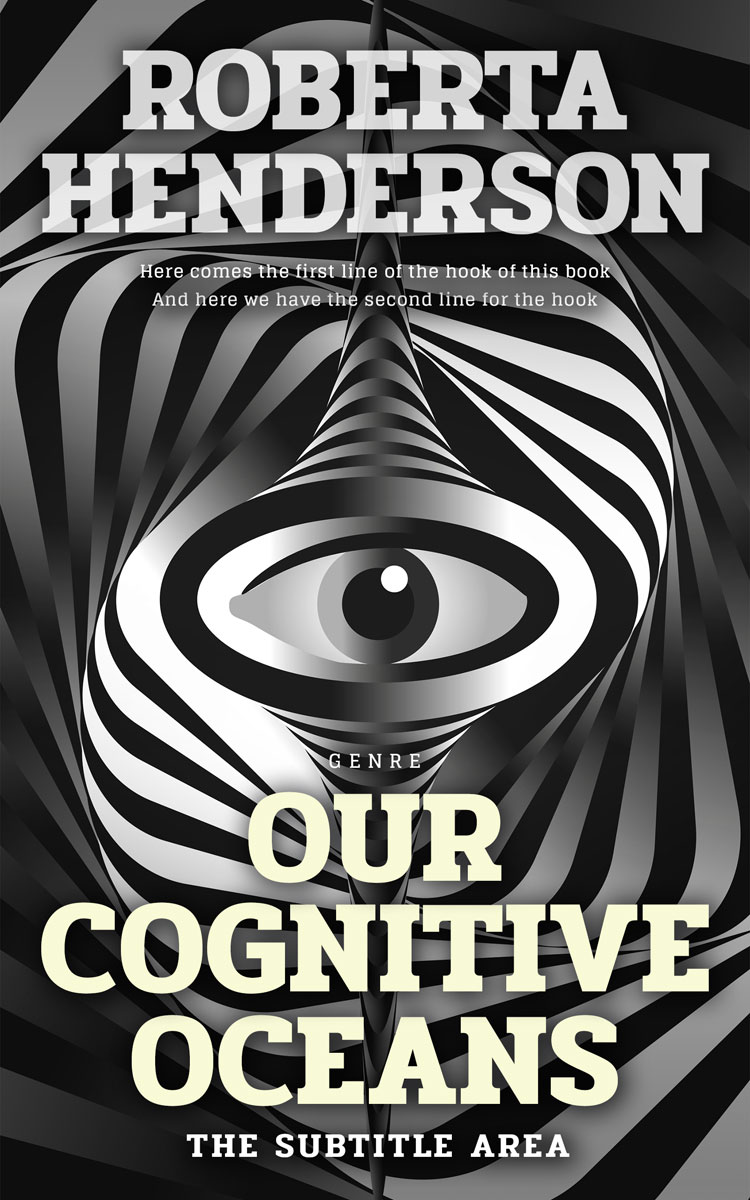 2D view of Premade Abstract Book Cover - Moon Mist