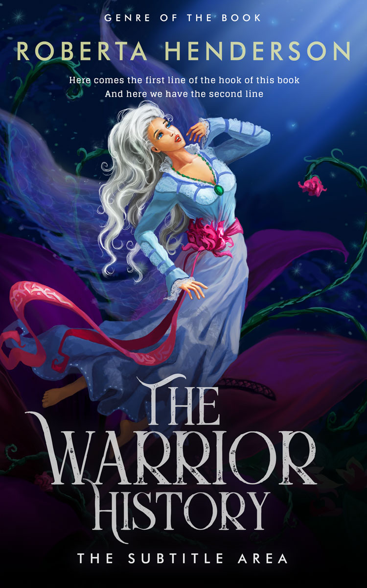 2D view of Premade Teen & Young Adult Book Cover - Ebony