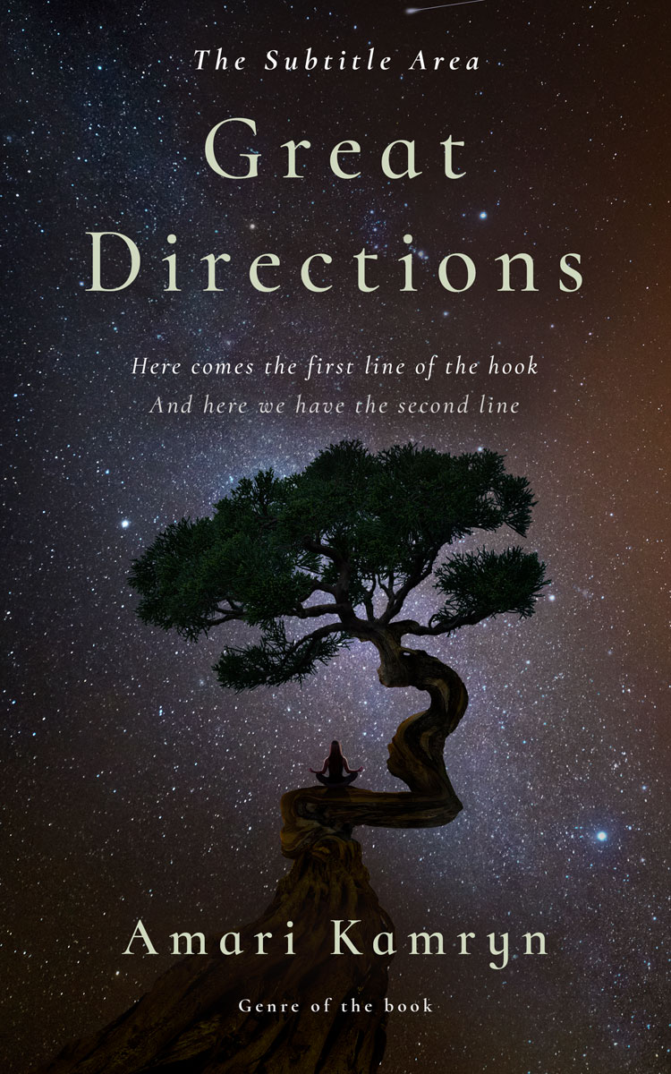 2D view of Premade Nature Book Cover - Thunder