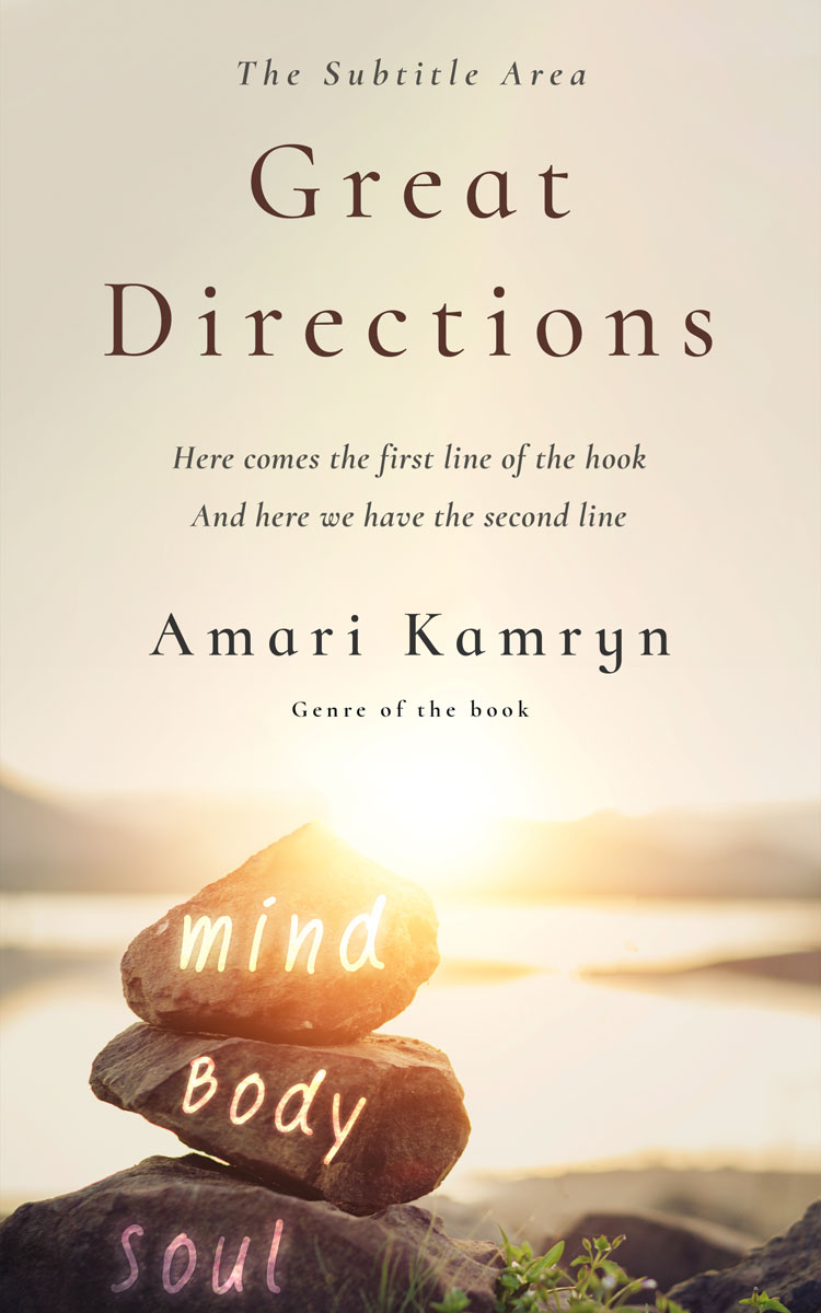 2D view of Premade Health & Mind & Body Book Cover - Parchment