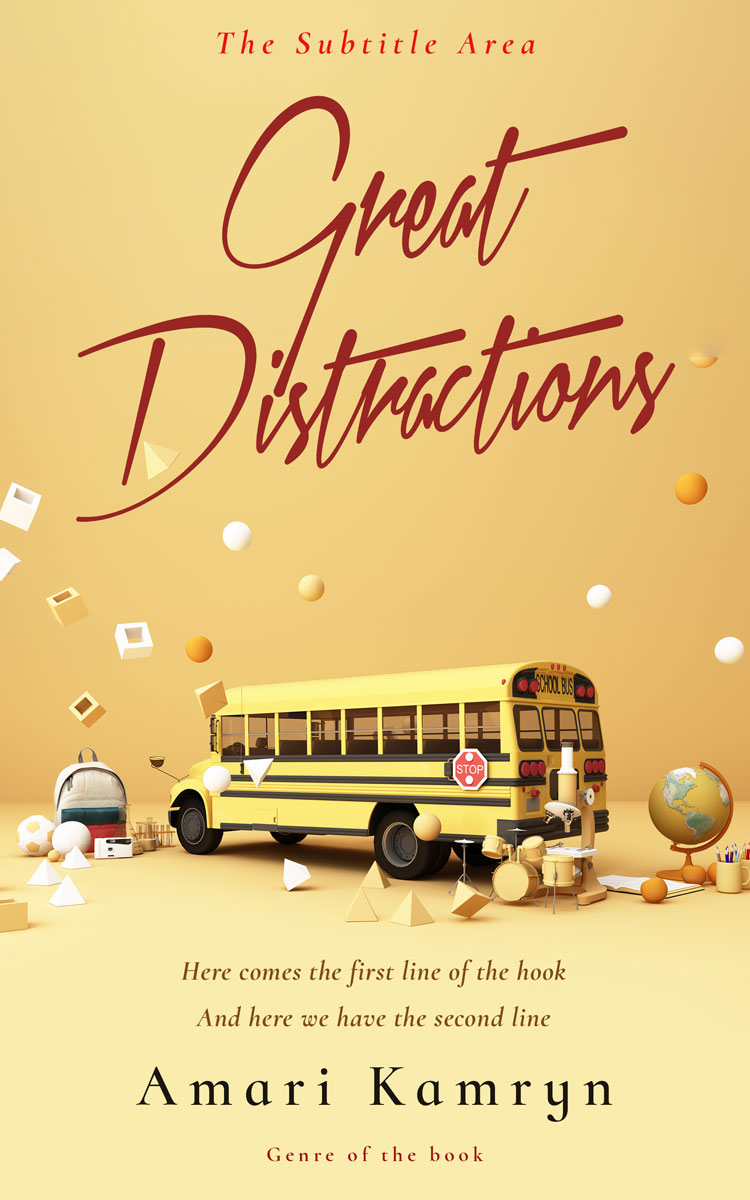 2D view of Premade Education Book Cover - Buff