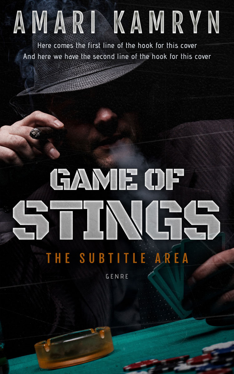 2D view of Premade Mystery & Thriller & Suspense Book Cover - Black