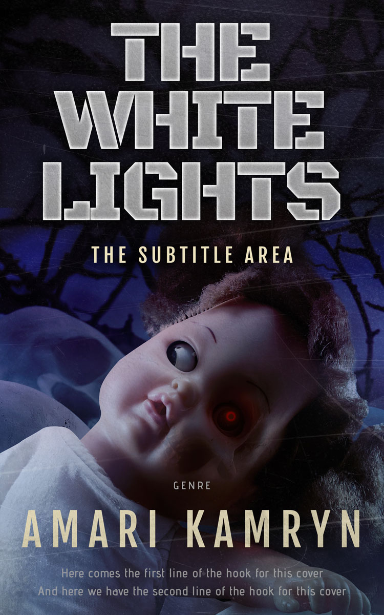 2D view of Premade Horror Book Cover - Steel Gray