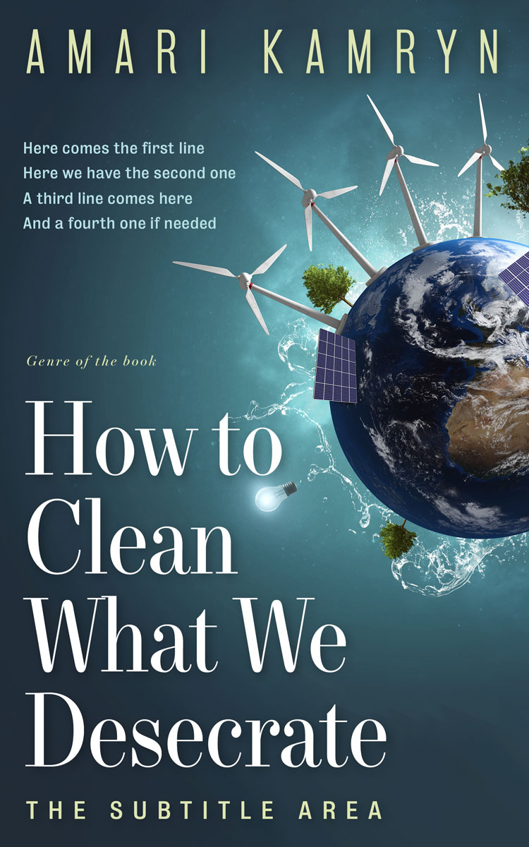 2D view of Premade Science & Nature Book Cover - Pickled Bluewood