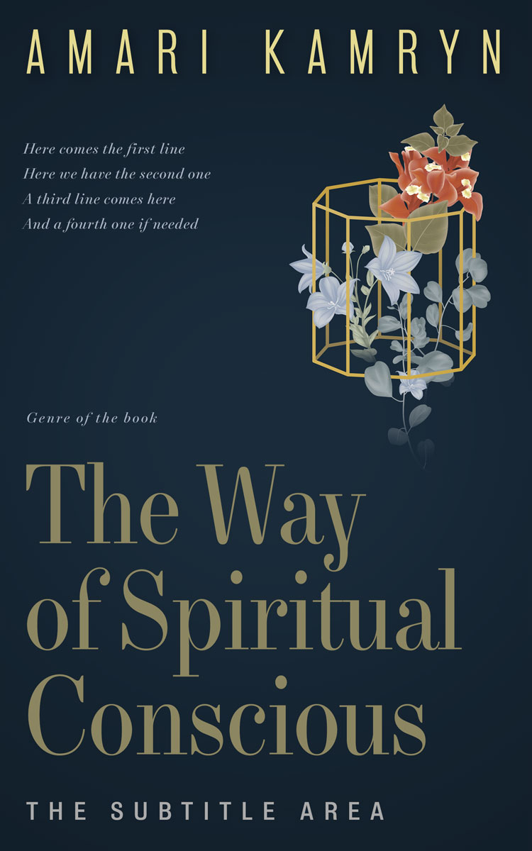 2D view of Premade Poetry Book Cover - Mirage