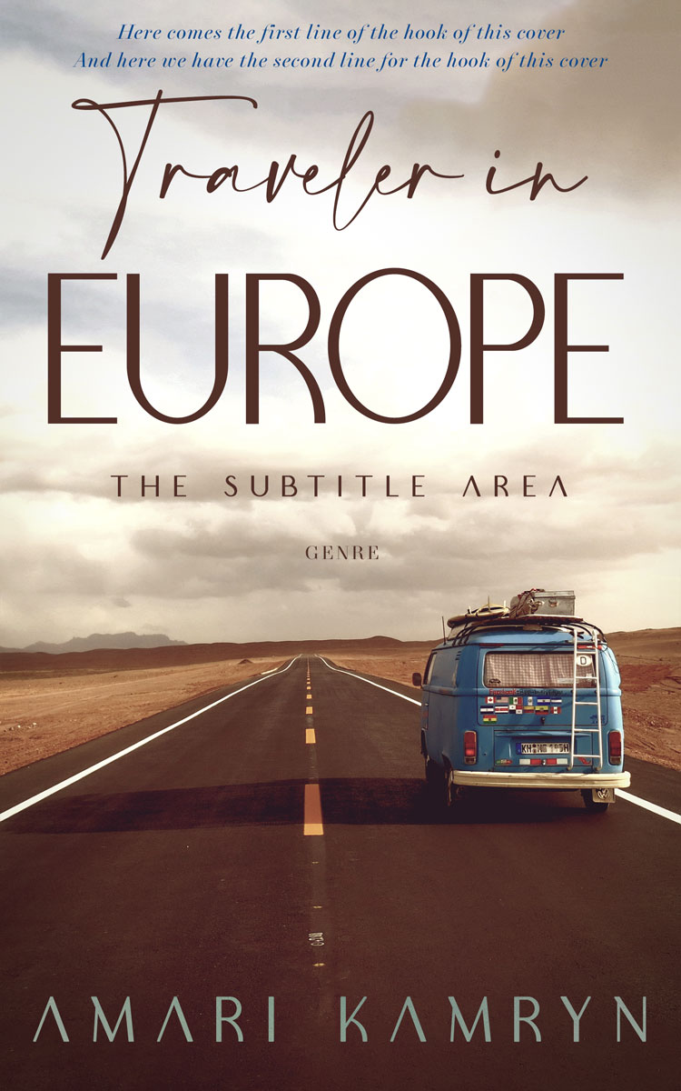 2D view of Premade Travel Book Cover - Crater Brown