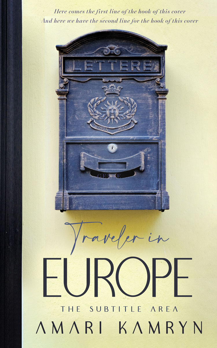 2D view of Premade Travel Book Cover - Oxford Blue