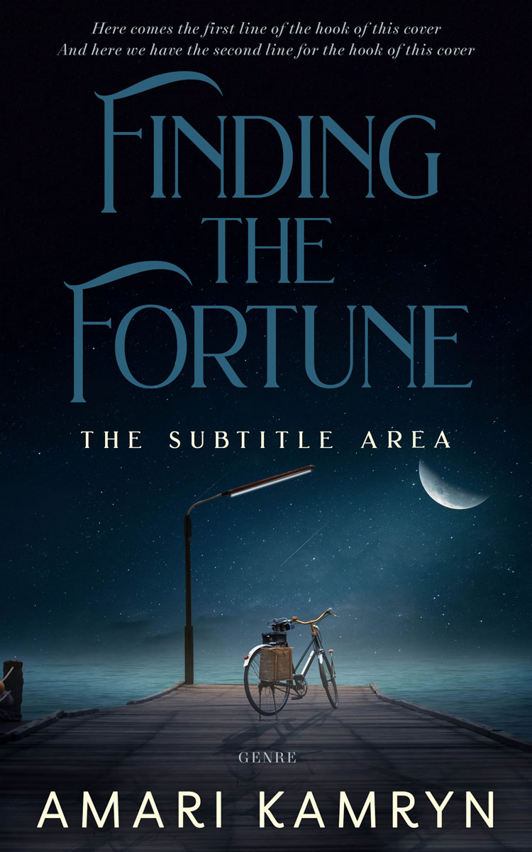 2D view of Premade Literary Fiction Book Cover - Ebony