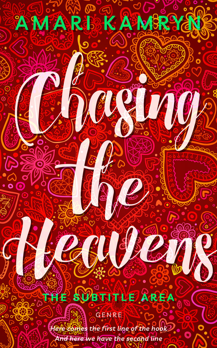 2D view of Premade Romance Book Cover - Dark Burgundy