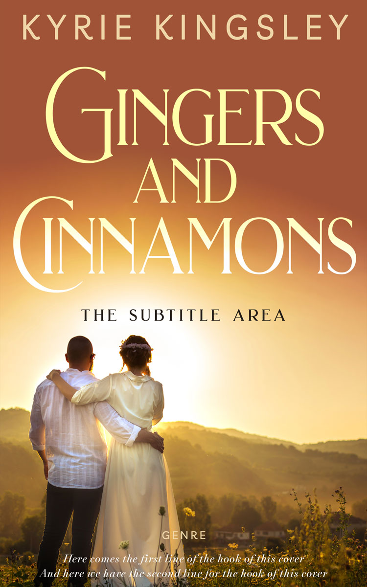 2D view of Premade Romance Book Cover - Sepia Skin