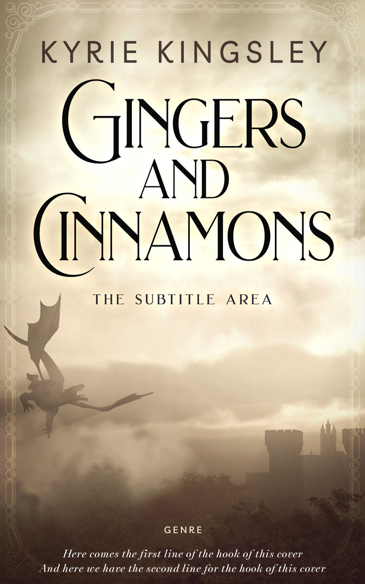 2D view of Premade Fantasy Book Cover - Stark White