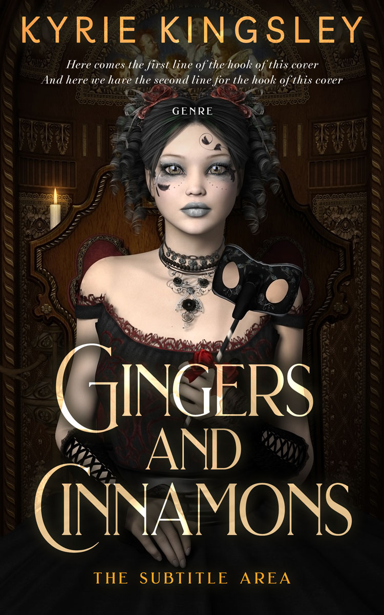 2D view of Premade Fantasy Book Cover - Oil