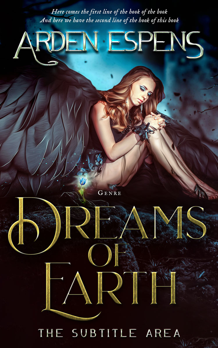 2D view of Premade Fantasy Book Cover - Thunder