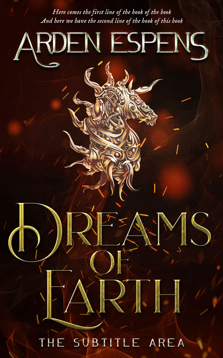 2D view of Premade Science Fiction Book Cover - Graphite