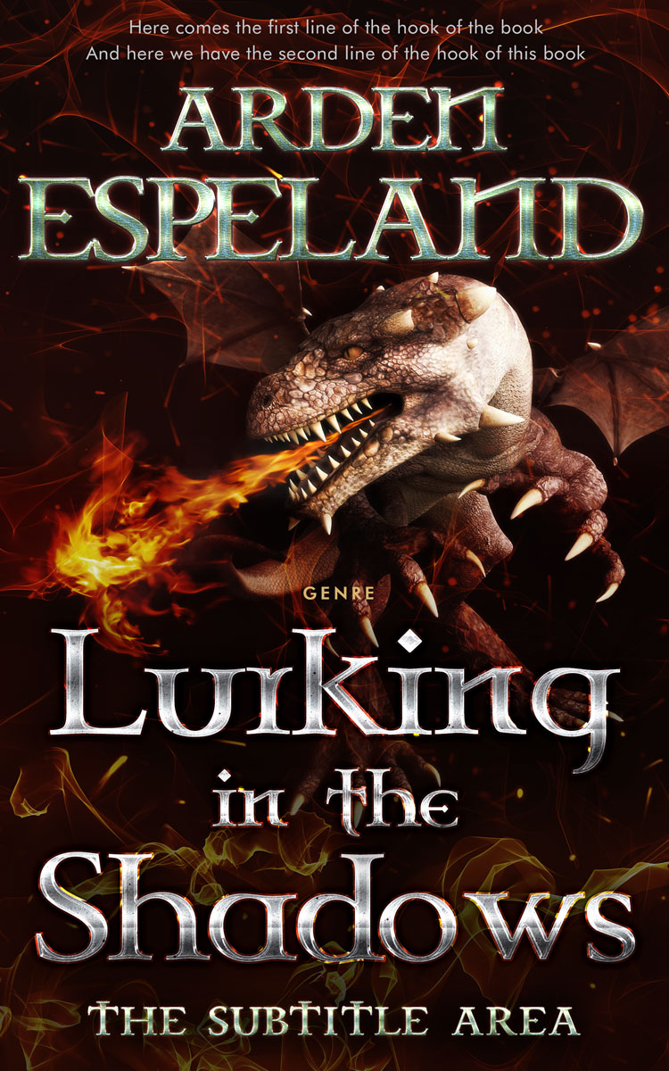 2D view of Premade Fantasy Book Cover - Crowshead