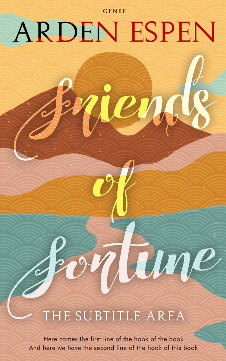 2D view of Premade Nature Book Cover - Tan