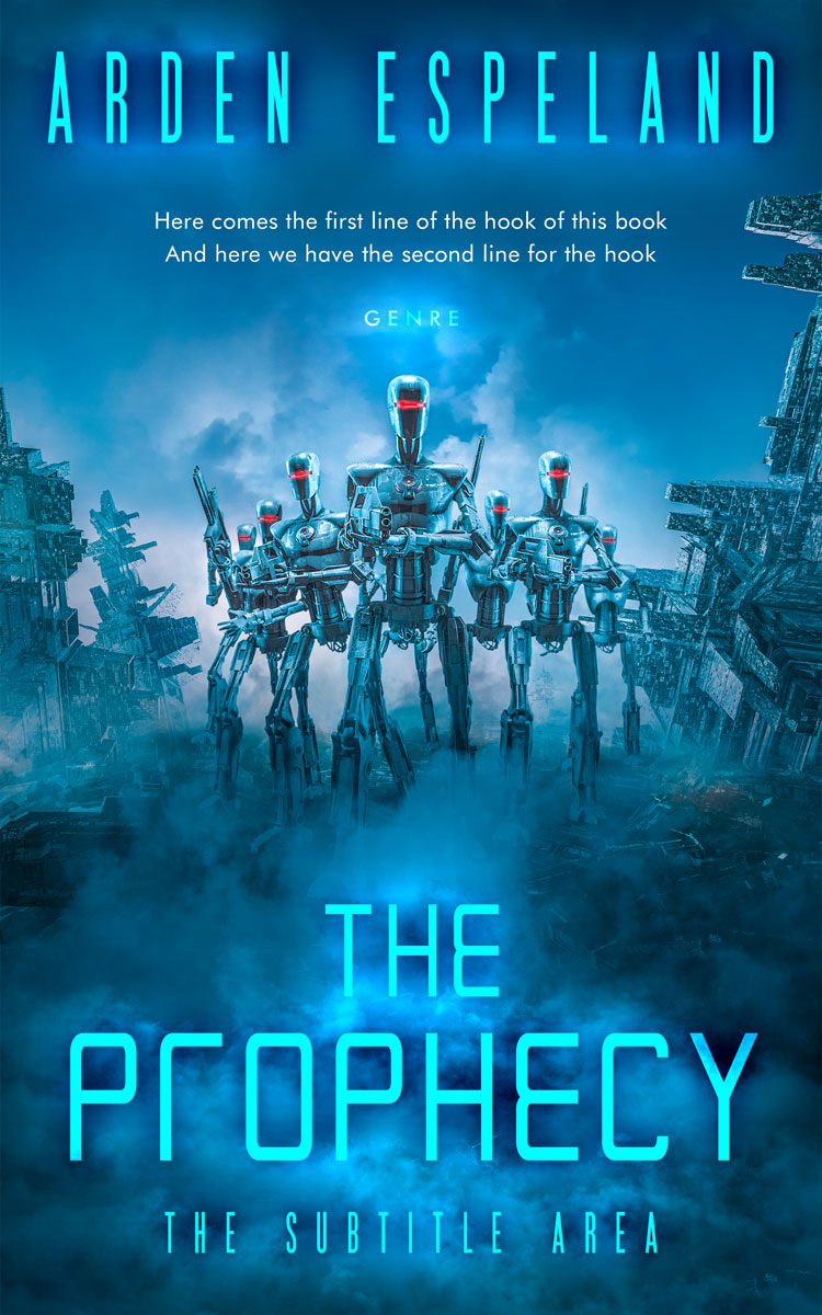 2D view of Premade Apocalyptica Book Cover - Venice Blue