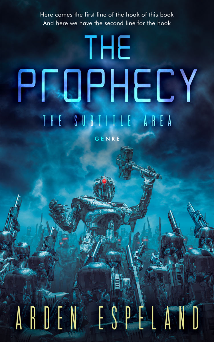 2D view of Premade Science Fiction Book Cover - Big Stone