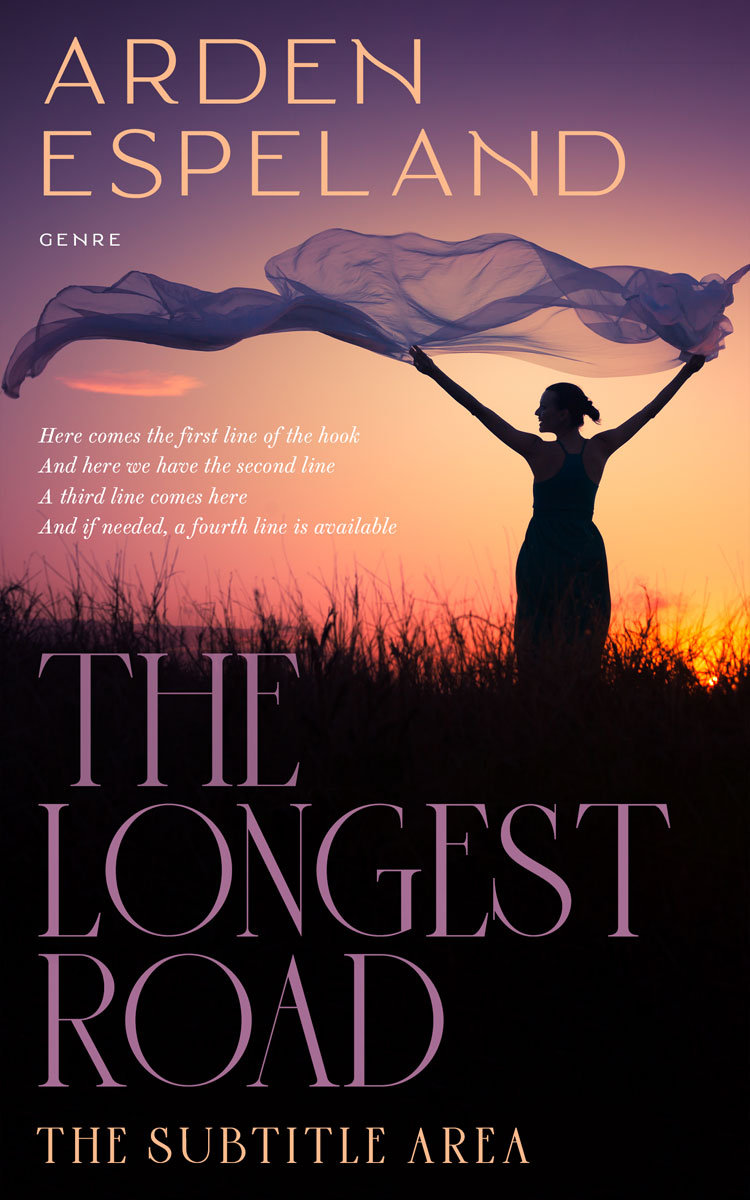 2D view of Premade Self-Improvement & Self-Help Book Cover - Burning Sand