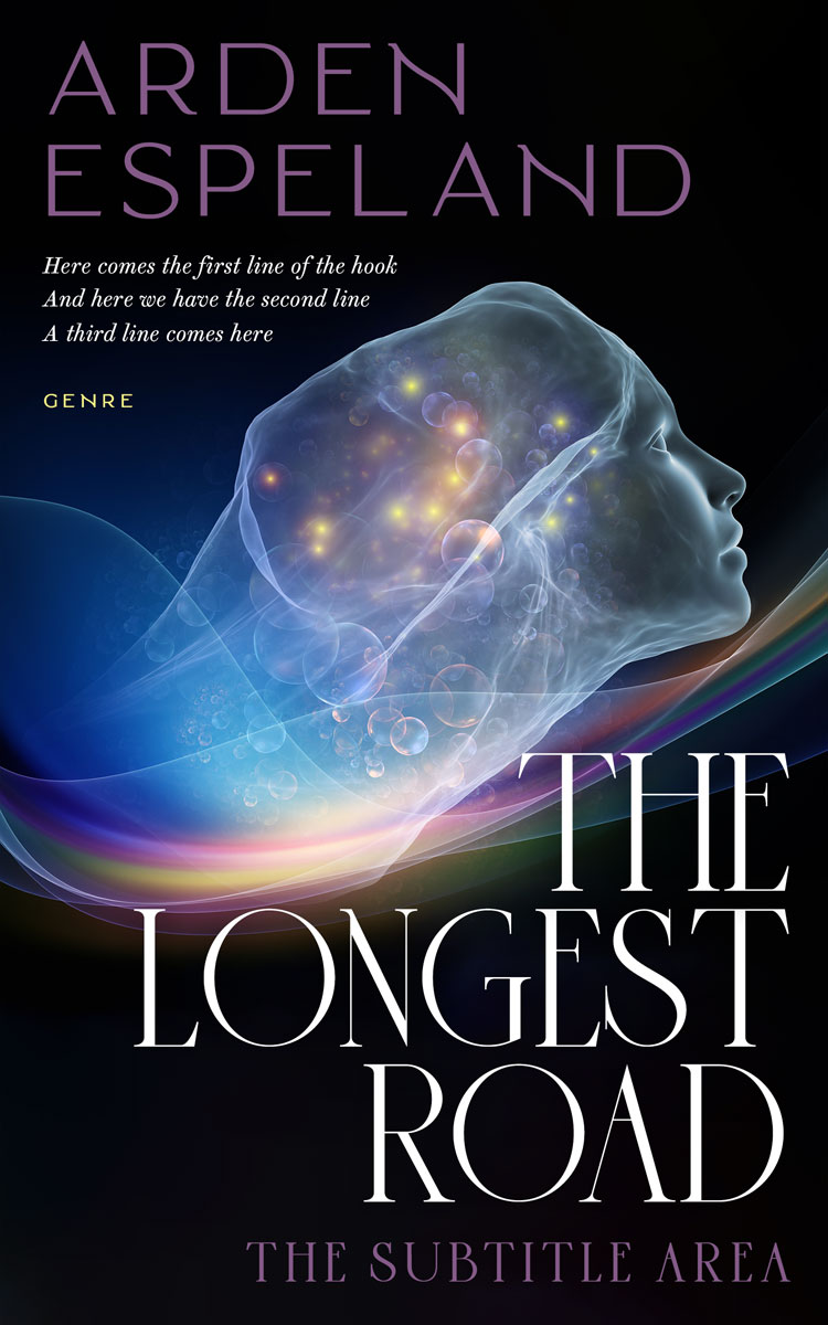 2D view of Premade Abstract Book Cover - Ebony