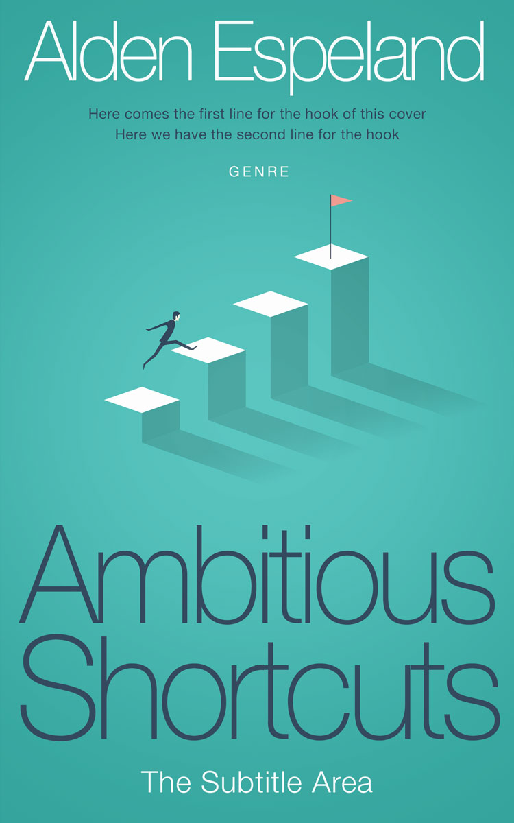 2D view of Premade Self-Improvement & Self-Help Book Cover - Fountain Blue