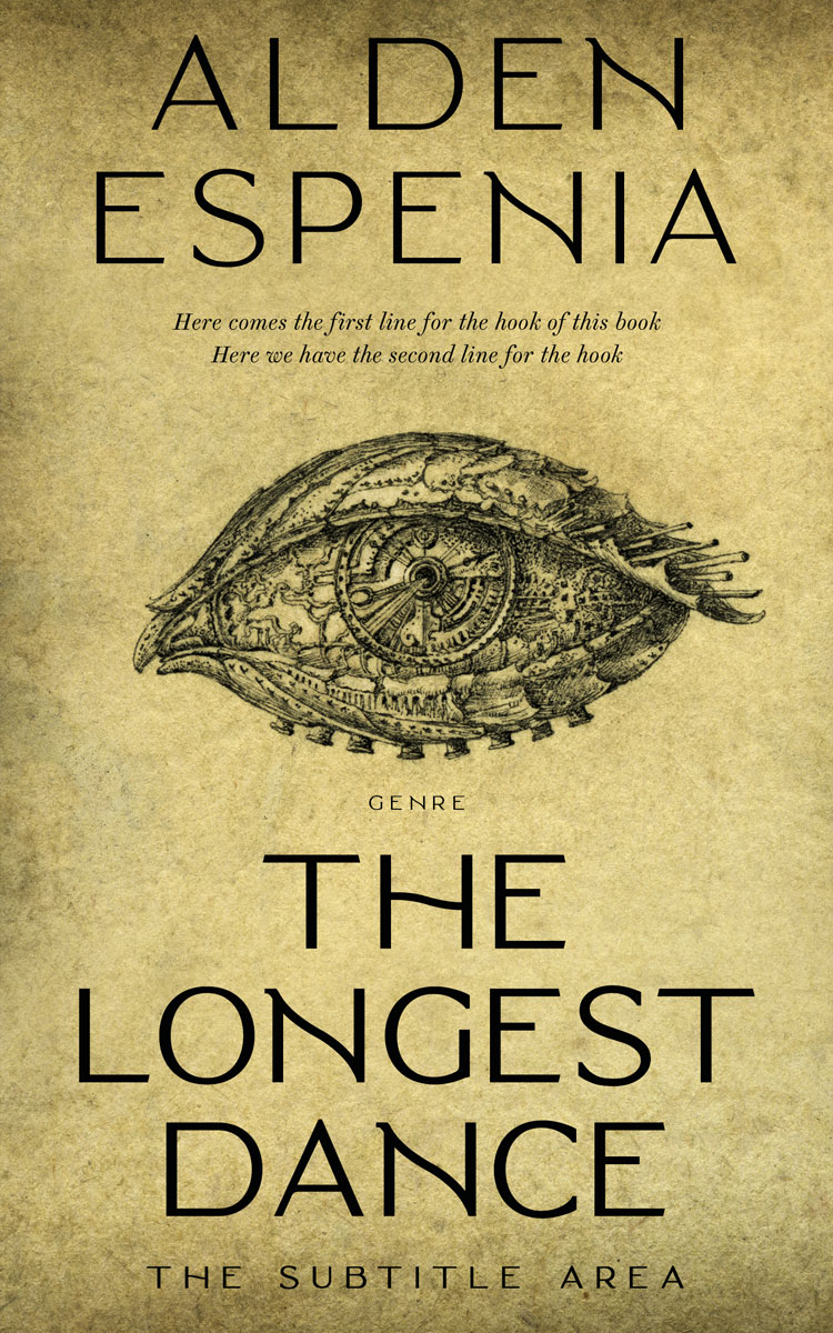 2D view of Premade Abstract Book Cover - Laser