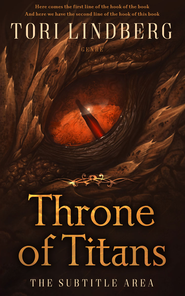 2D view of Premade Fantasy Book Cover - Coffee Bean