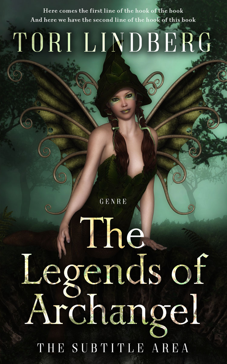 2D view of Premade Fantasy Book Cover - Log Cabin