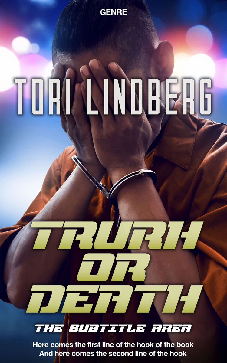 2D view of Premade Action & Adventure Book Cover - Bleached Cedar