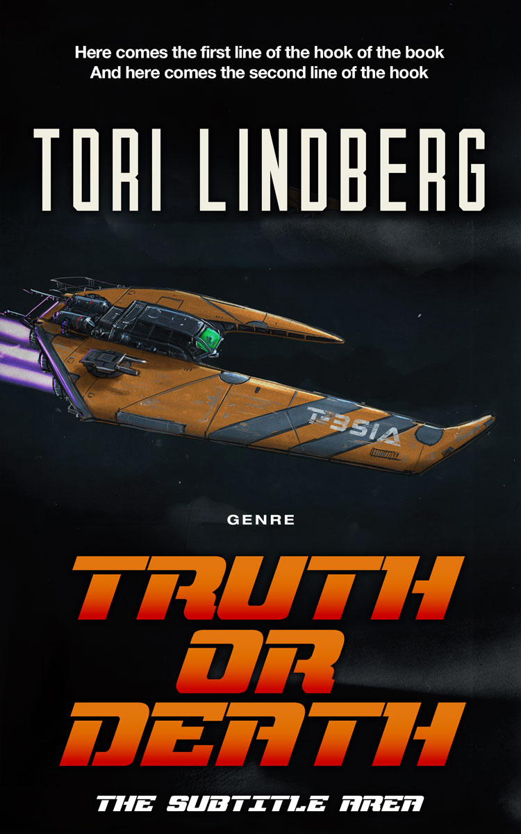 2D view of Premade Science Fiction Book Cover - Raw Sienna