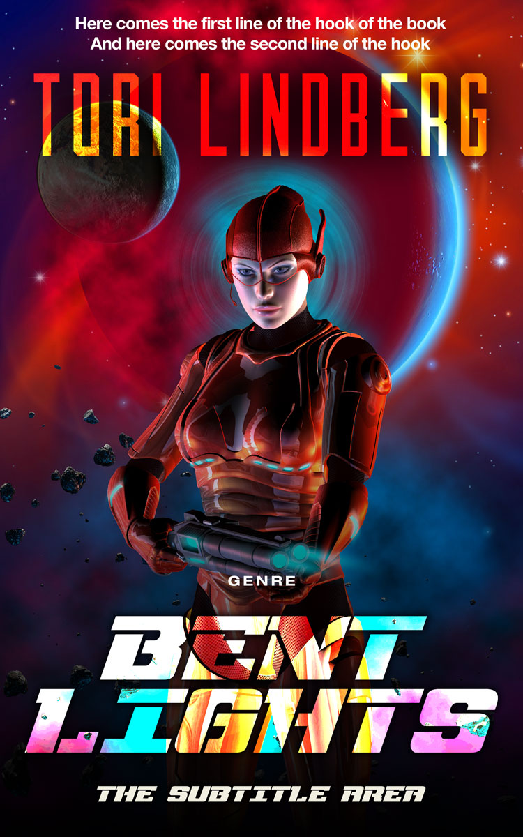 2D view of Premade Science Fiction Book Cover - Revolver