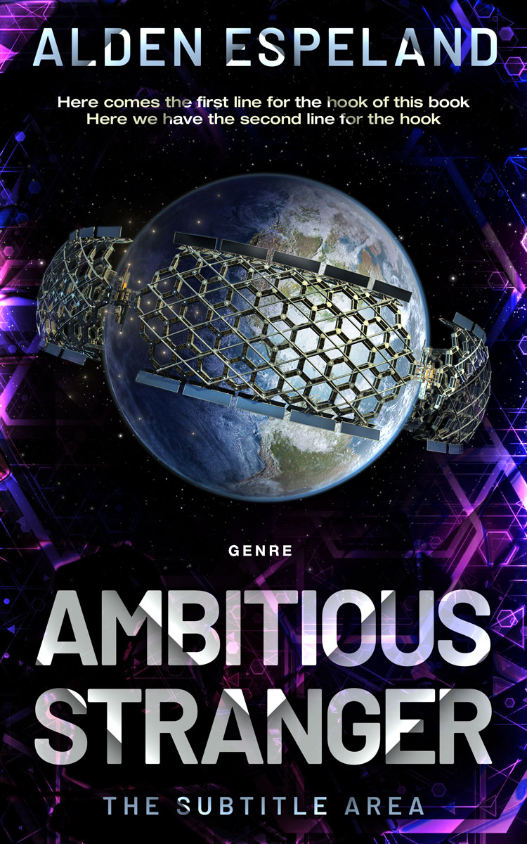 2D view of Premade Science Fiction Book Cover - Gray Suit