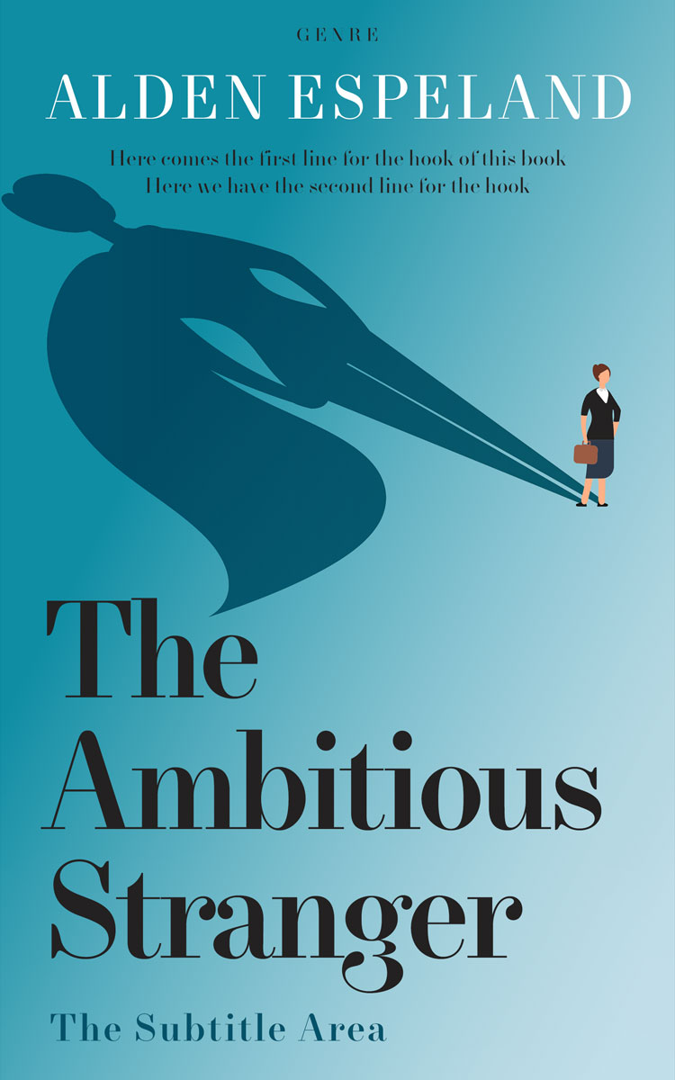 2D view of Premade Self-Improvement & Self-Help Book Cover - Fountain Blue