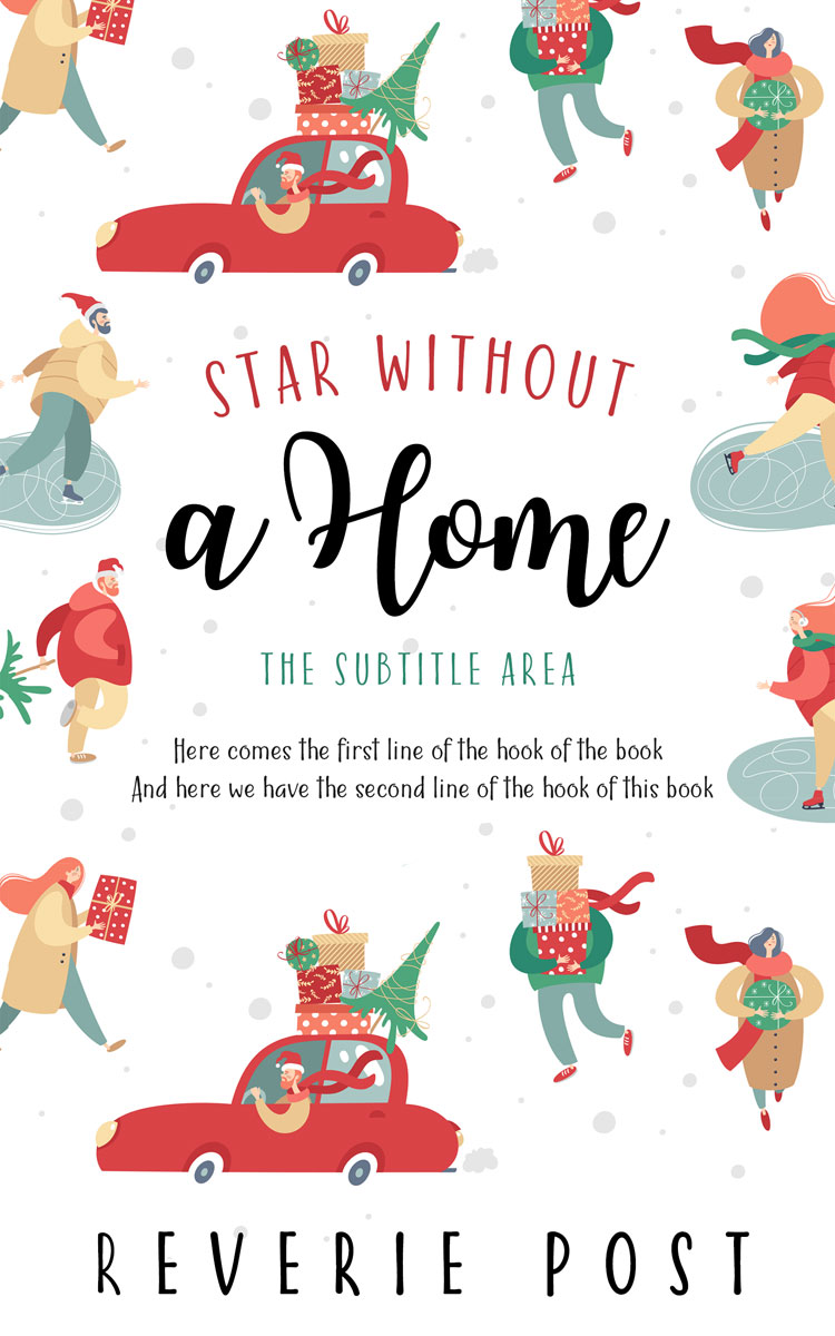 2D view of Premade Chick Lit Book Cover - Foggy Gray