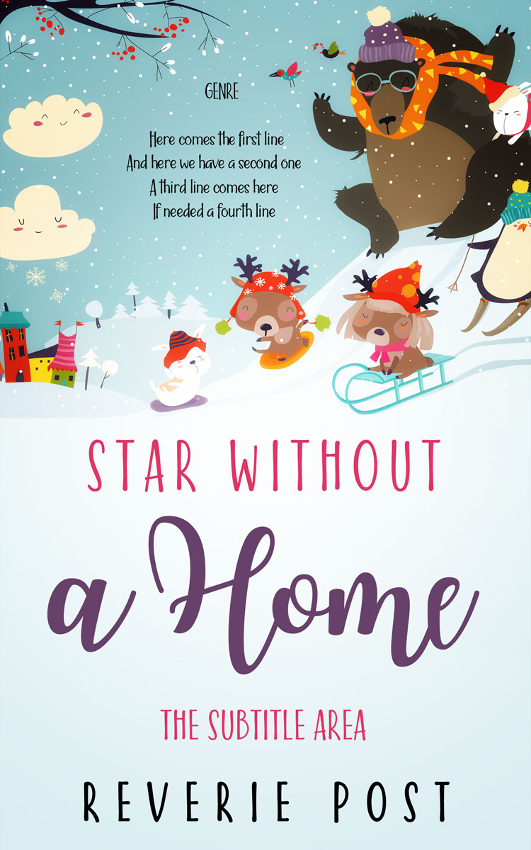 2D view of Premade Nature Book Cover - Aqua Haze