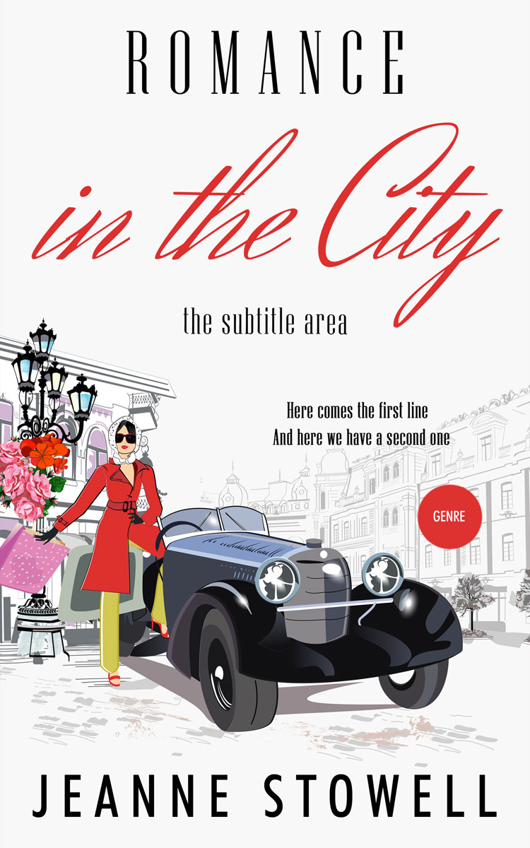 2D view of Premade Chick Lit Book Cover - Shark