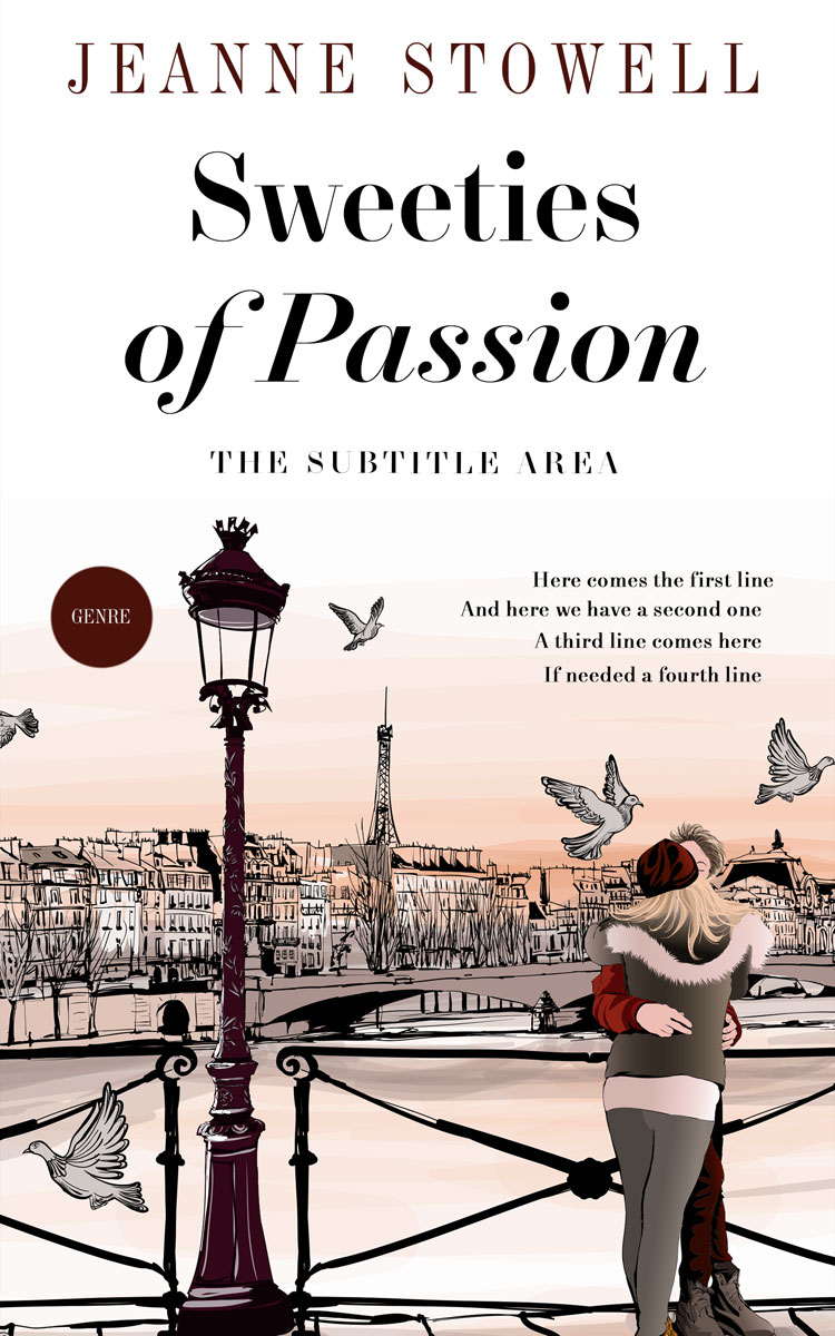 2D view of Premade Romance Book Cover - Cocoa Brown