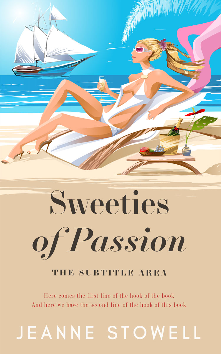 2D view of Premade Romance Book Cover - Grain Brown