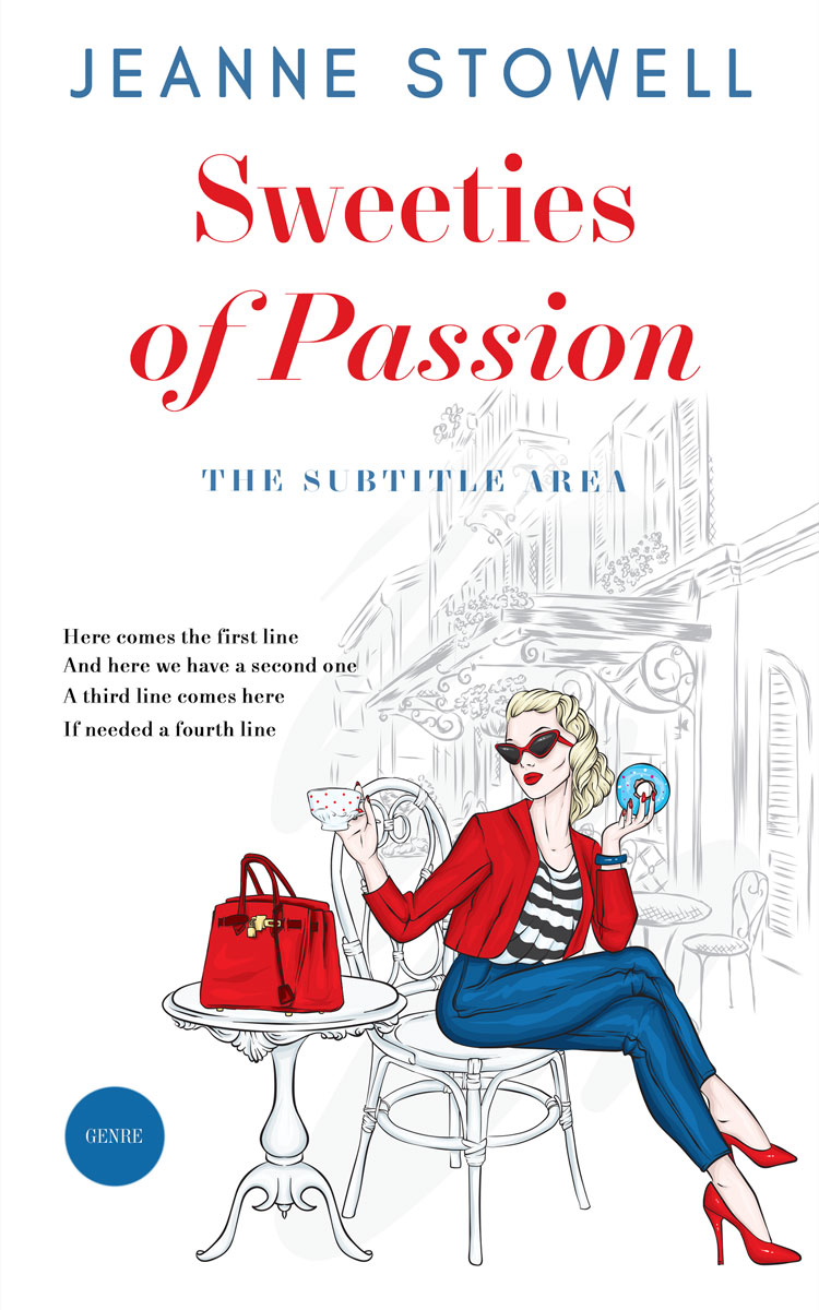 2D view of Premade Chick Lit Book Cover - Astronaut