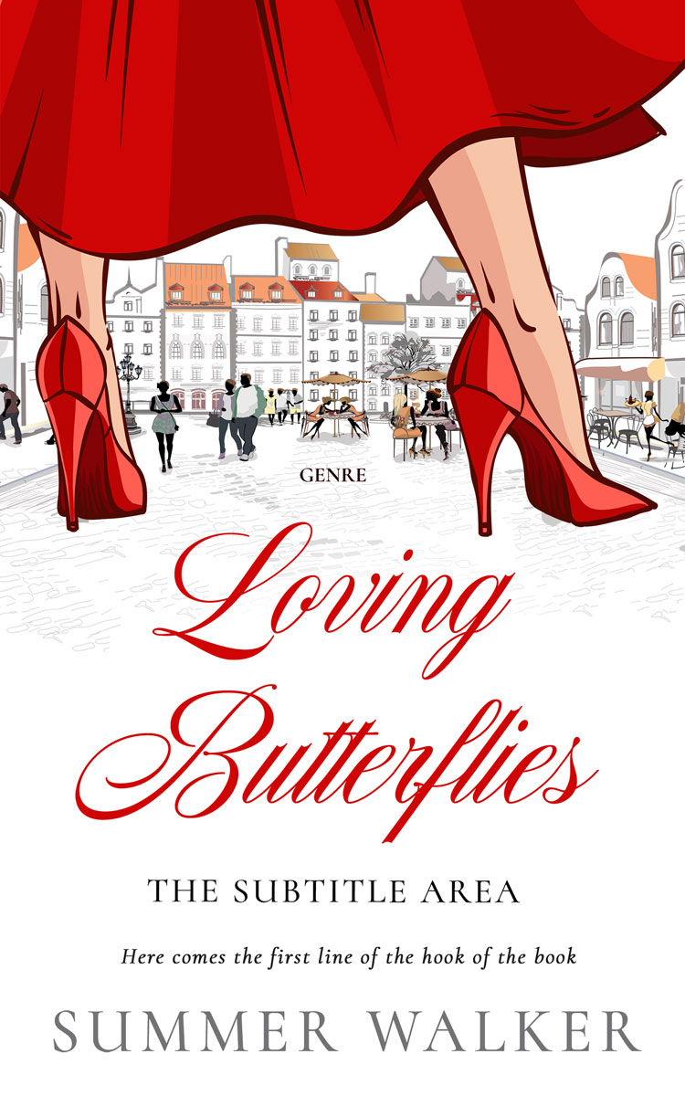 2D view of Premade Chick Lit Book Cover - Bizarre